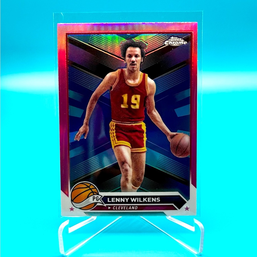 2024 Topps Chrome🔥Lenny Wilkens🔥Pink Chrome Refractor! 😮 #25